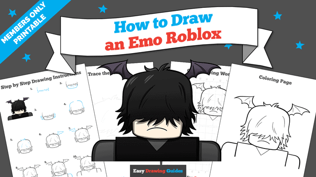How to Draw an Emo Roblox Printable Thumbnail