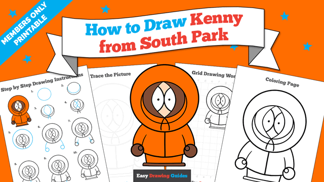 How to Draw Kenny from South Park Printable Thumbnail