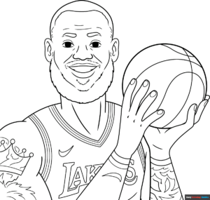 Free printable lebron james coloring page
