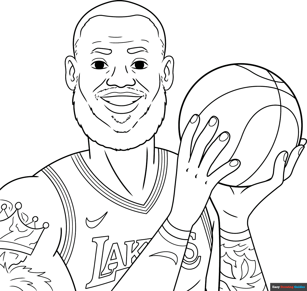 Free printable lebron james coloring page
