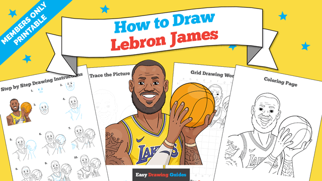 How to Draw Lebron James Printable Thumbnail
