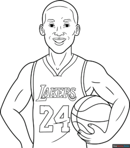 Free printable kobe bryant coloring page