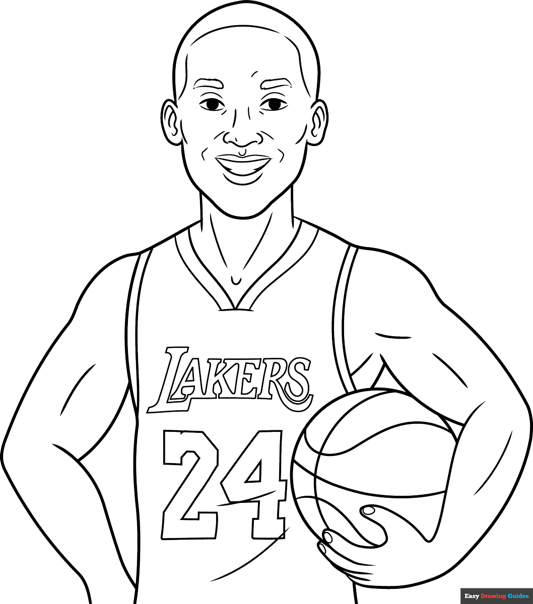 Free printable kobe bryant coloring page