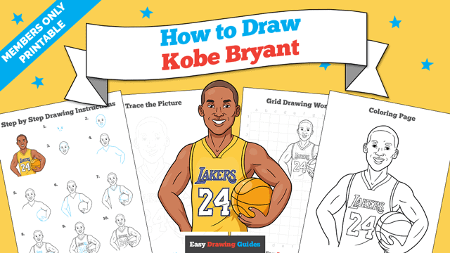 How to Draw Kobe Bryant Printable Thumbnail