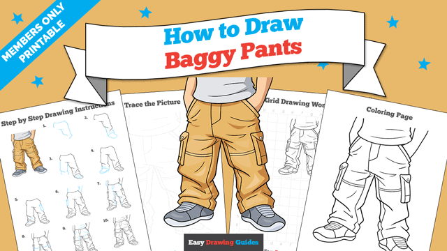 How to Draw Baggy Pants Printable Thumbnail