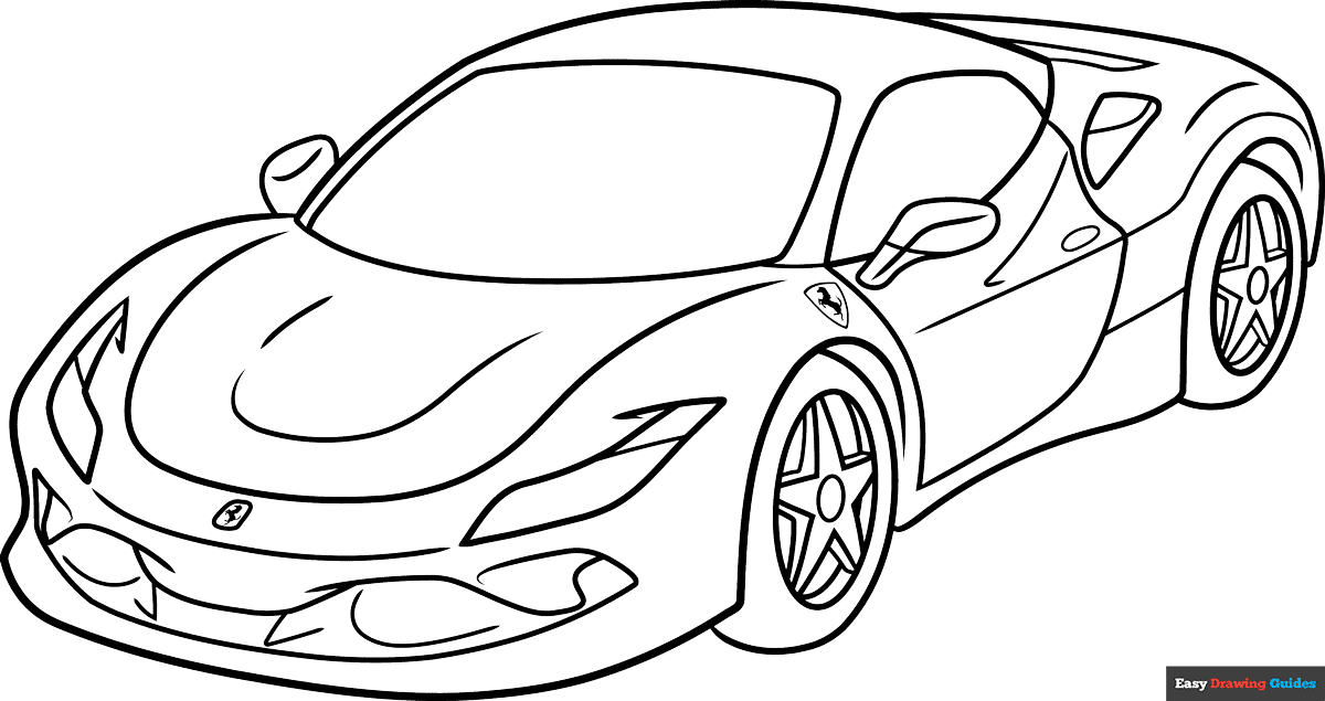 Free printable ferrari coloring page