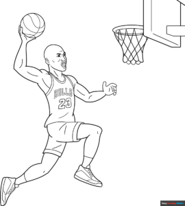 Free printable michael jordan coloring page