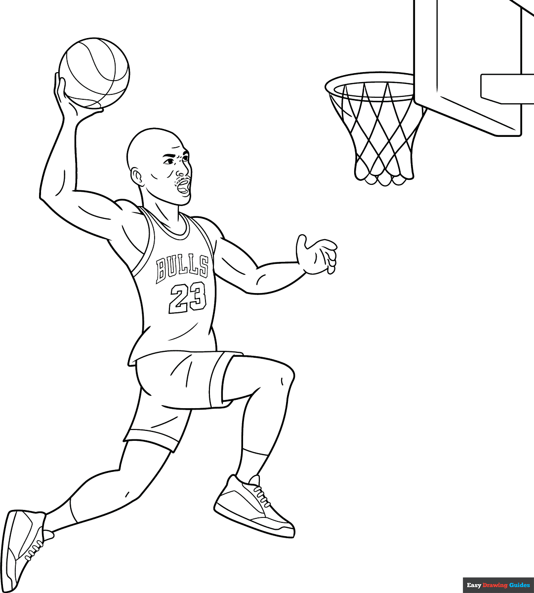 Free printable michael jordan coloring page