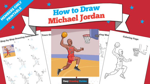 How to Draw Michael Jordan Printable Thumbnail