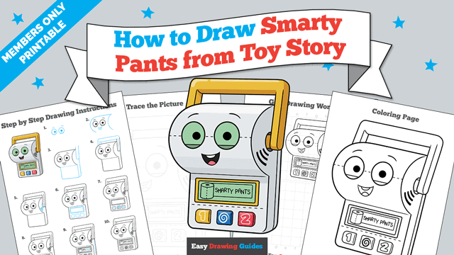 How to Draw smarty Pants from Toy Story Printable Thumbnail