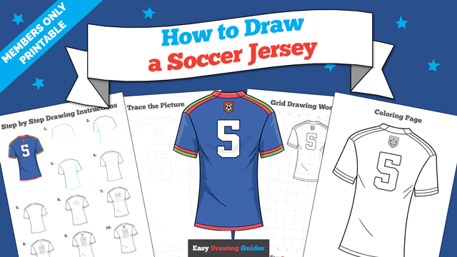 How to Draw a Soccer Jersey Printable Thumbnail