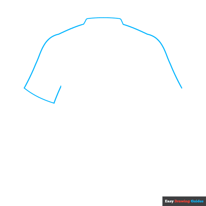 Cristiano Ronaldo Portugal Jersey step-by-step drawing tutorial: step 1