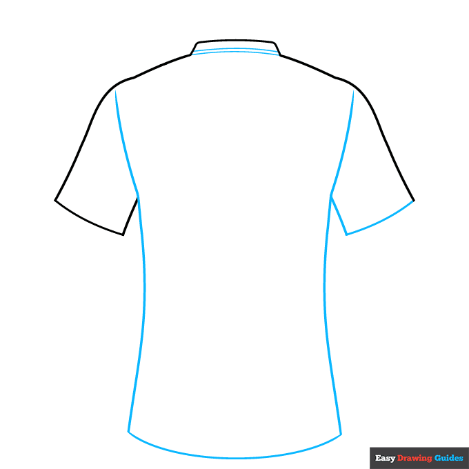 Cristiano Ronaldo Portugal Jersey step-by-step drawing tutorial: step 2