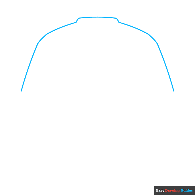 Lionel Messi Argentina Jersey step-by-step drawing tutorial: step 1