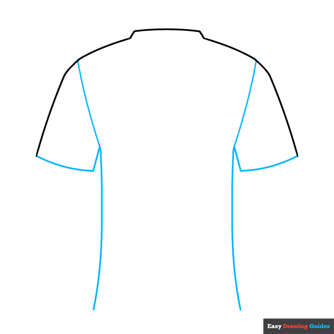 Lionel Messi Argentina Jersey step-by-step drawing tutorial: step 2