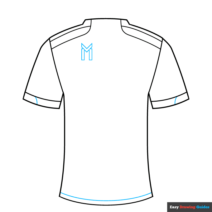 Lionel Messi Argentina Jersey step-by-step drawing tutorial: step 4