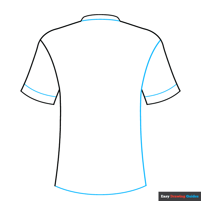 Mbappe Real Mandrid Jersey step-by-step drawing tutorial: step 3