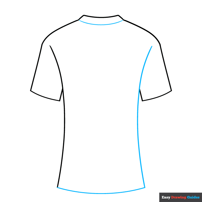 Soccer Jersey step-by-step drawing tutorial: step 3