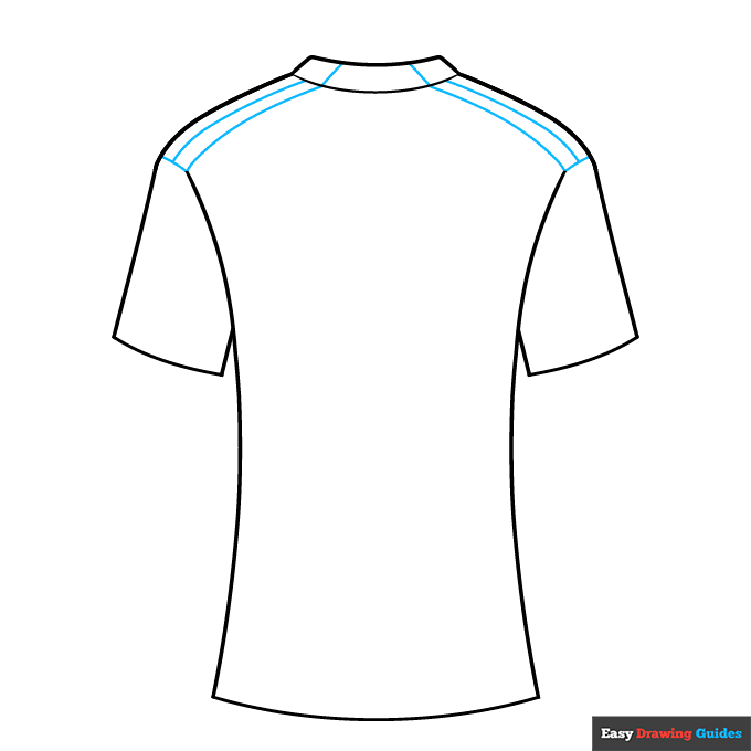 Soccer Jersey step-by-step drawing tutorial: step 4