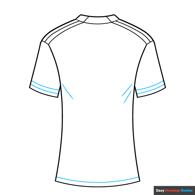 Soccer Jersey step-by-step drawing tutorial: step 5