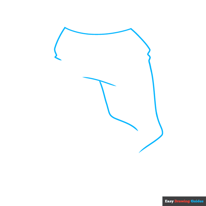 Baggy Pants step-by-step drawing tutorial: step 1