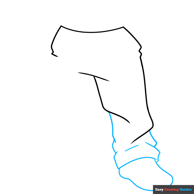 Baggy Pants step-by-step drawing tutorial: step 2