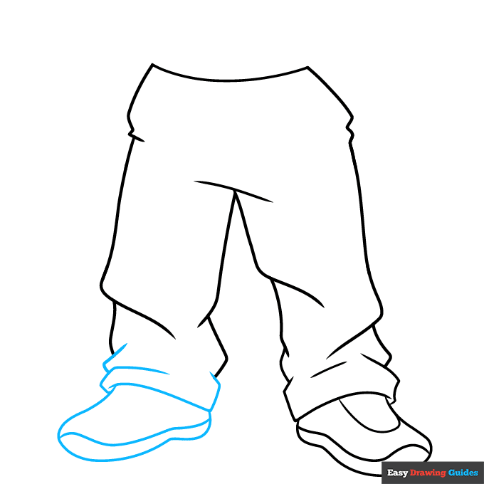 Baggy Pants step-by-step drawing tutorial: step 4