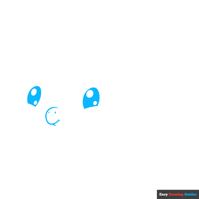 Chibi Turtle step-by-step drawing tutorial: step 1