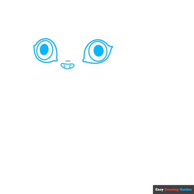 Derpy Tiger step-by-step drawing tutorial: step 1