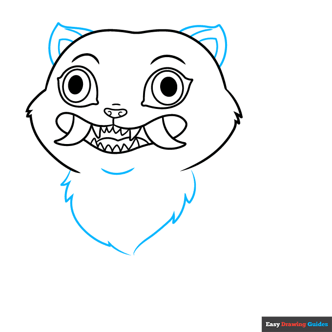 Derpy Tiger step-by-step drawing tutorial: step 4