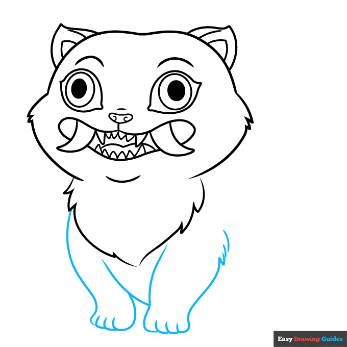 Derpy Tiger step-by-step drawing tutorial: step 5