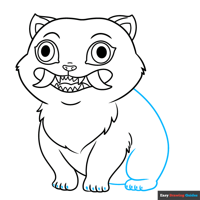 Derpy Tiger step-by-step drawing tutorial: step 6