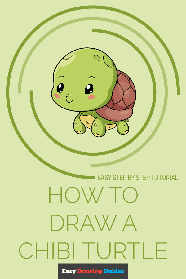 How to Draw a Chibi Turtle Pinterest Image