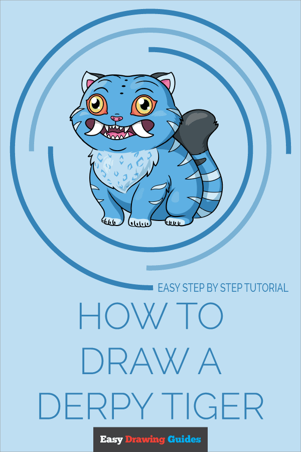 How to Draw a Derpy Tiger Pinterest Image