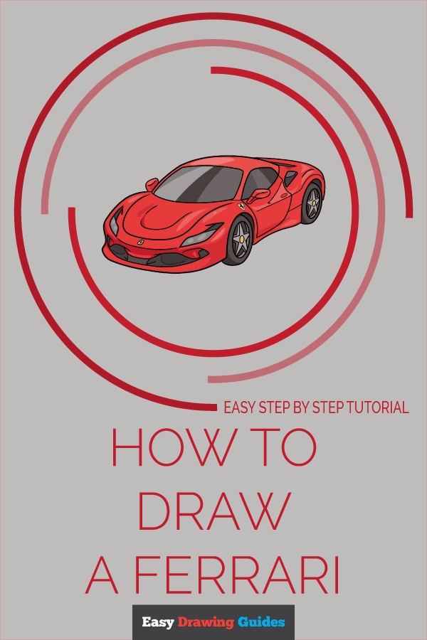 How to Draw a Ferrari Pinterest Image