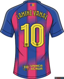 How to Draw the Lamine Yamal Barcelona Jersey Featured Image