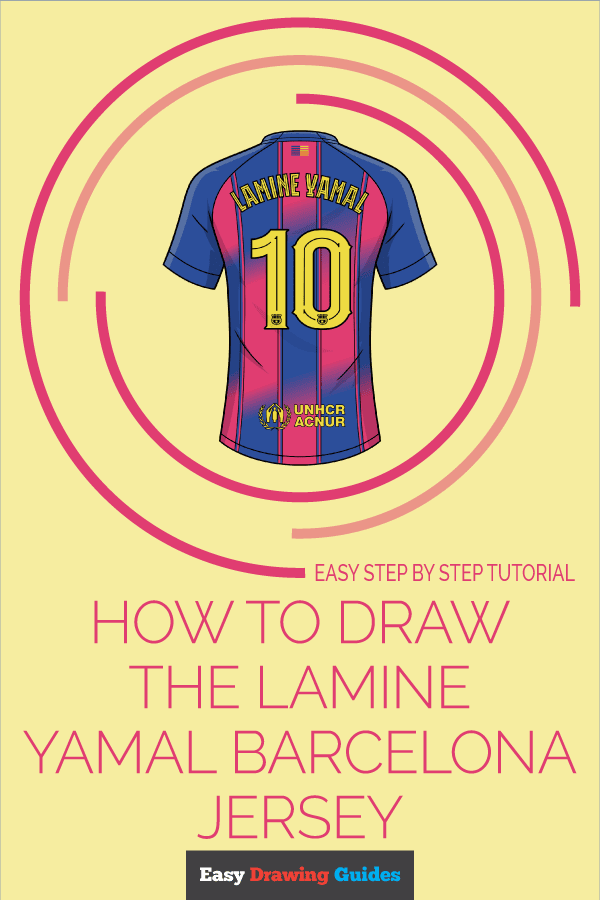 How to Draw the Lamine Yamal Barcelona Jersey Pinterest Image