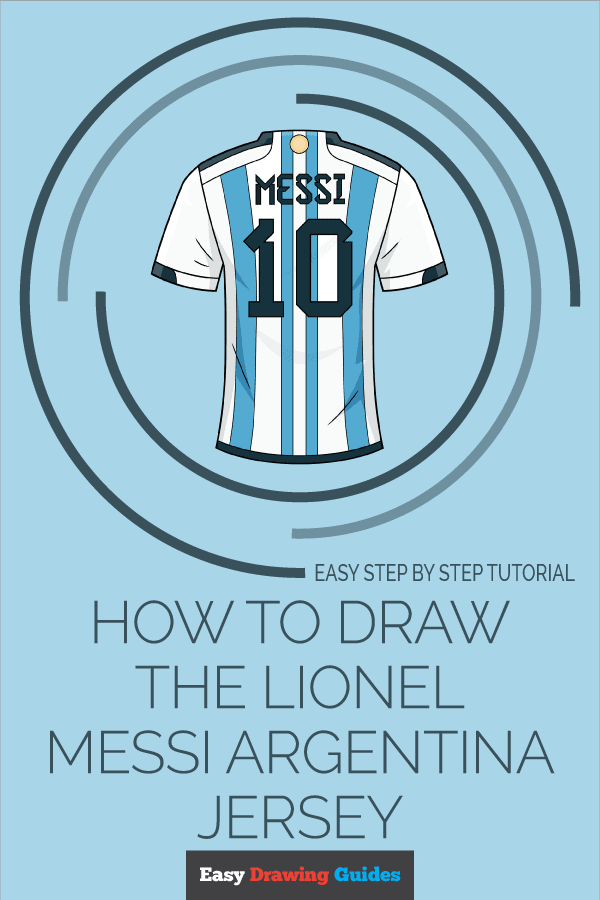 How to Draw the Lionel Messy Argentina Jersey Pinterest Image