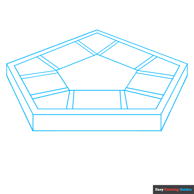 Pentagon step-by-step drawing tutorial: step 1