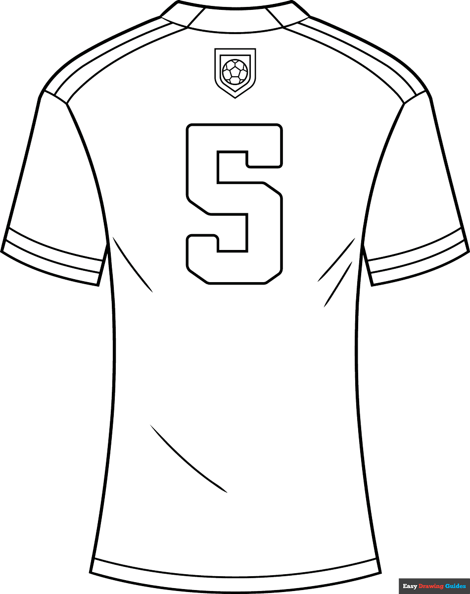 Free printable soccer jersey coloring page