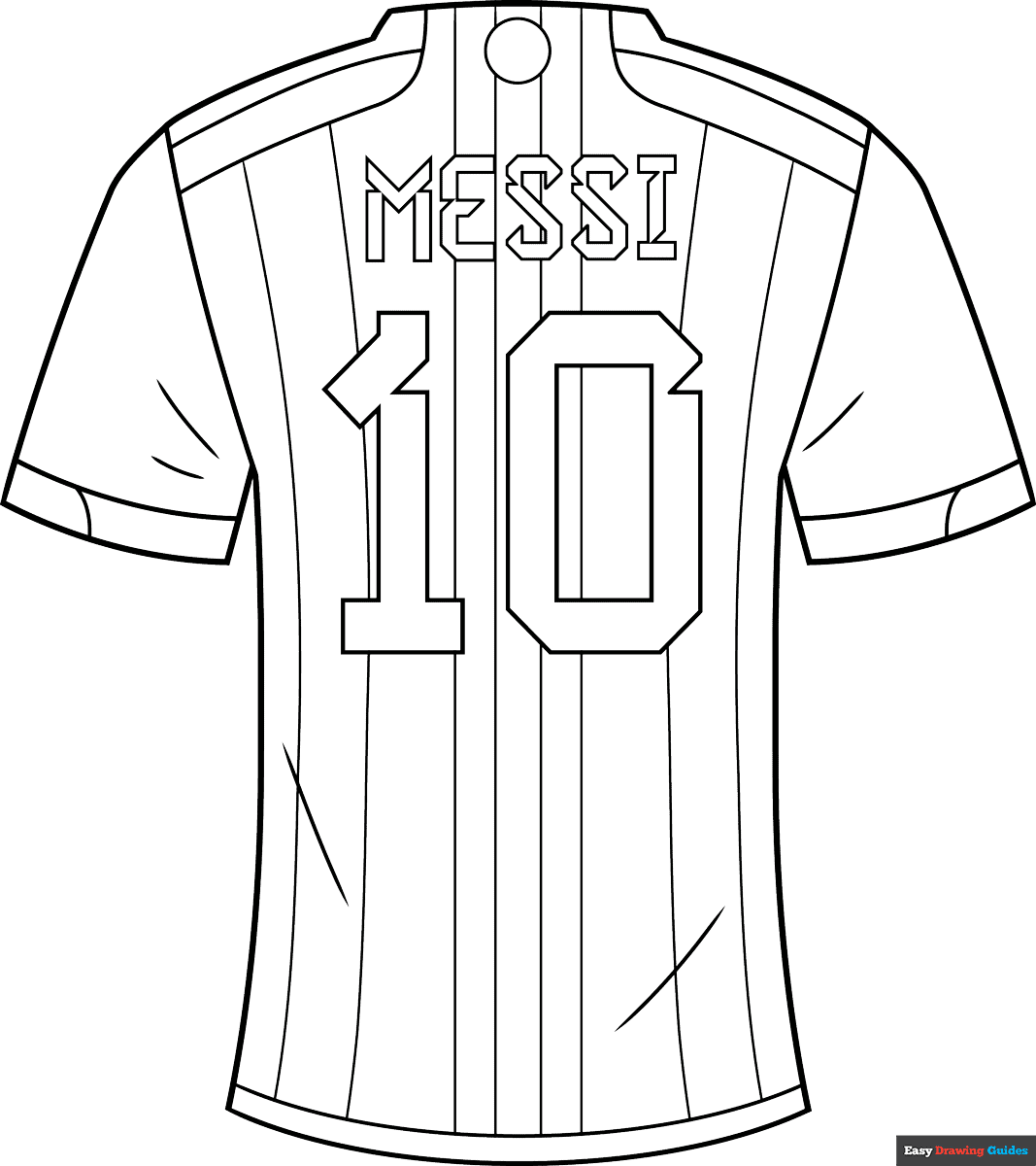Free printable lionel messi argentina jersey coloring page