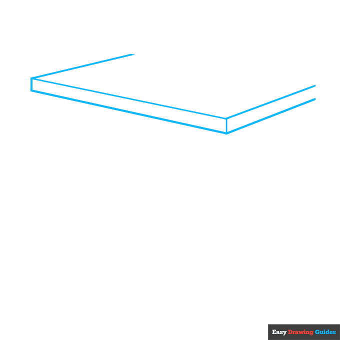 Cabinet step-by-step drawing tutorial: step 1