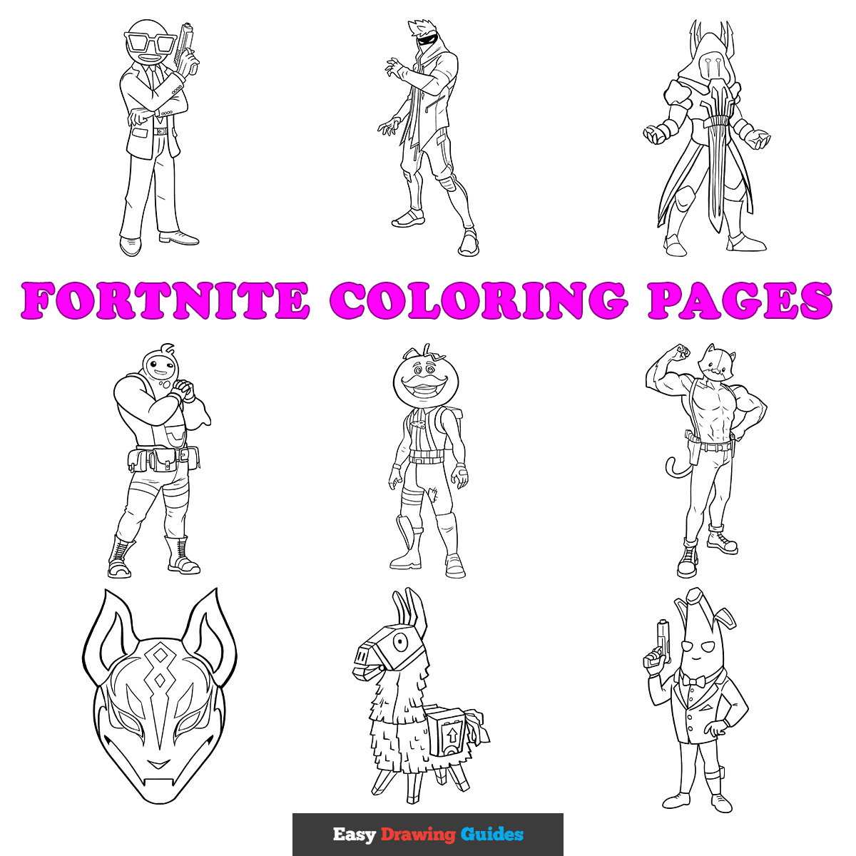 Free Printable Fortnite Coloring Pages - Pinterest Image