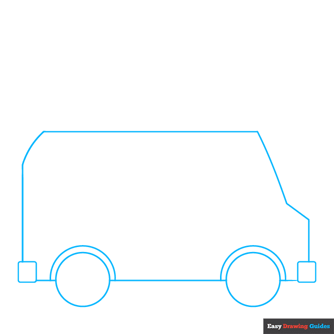 Food Truck step-by-step drawing tutorial: step 1