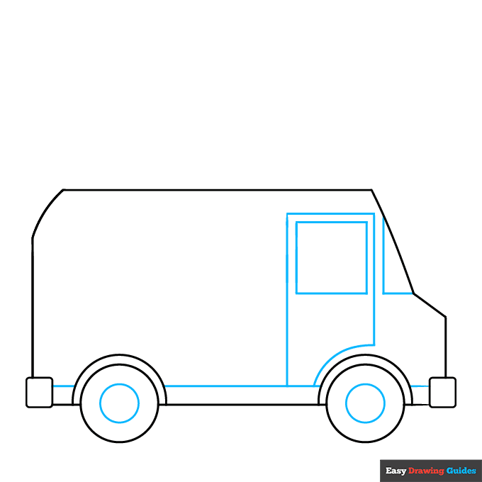 Food Truck step-by-step drawing tutorial: step 2