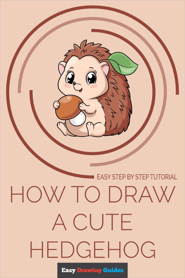 How to Draw a Cute Hedgehog Pinterest Image