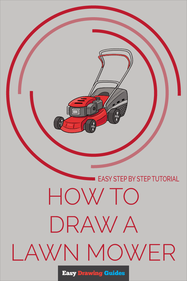 How to Draw a Lawn Mower Pinterest Image