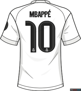 How to Draw a Mbappe Real Madrid Jersey Featured Image