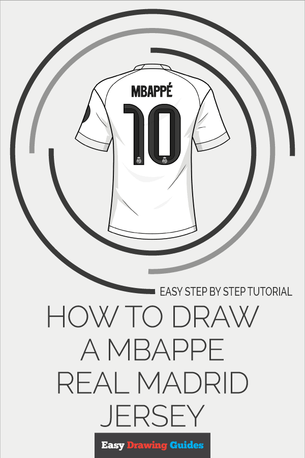How to Draw a Mbappe Real Madrid Jersey Pinterest Image