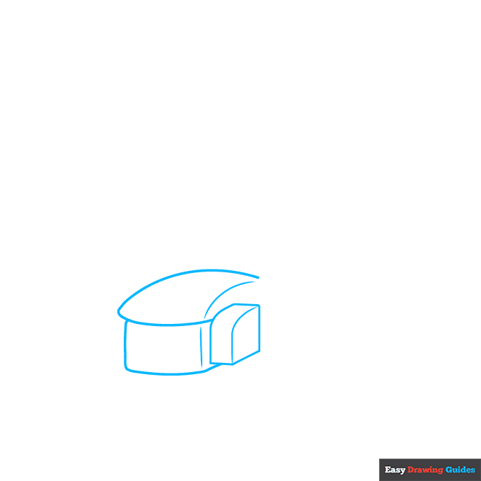 Lawn Mower step-by-step drawing tutorial: step 1